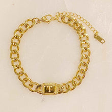 Load image into Gallery viewer, Uptown Cuban Chain Initial Bracelet