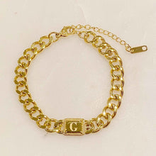 Load image into Gallery viewer, Uptown Cuban Chain Initial Bracelet