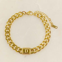 Load image into Gallery viewer, Uptown Cuban Chain Initial Bracelet