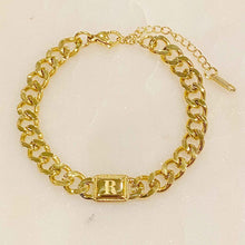 Load image into Gallery viewer, Uptown Cuban Chain Initial Bracelet