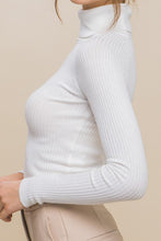 Load image into Gallery viewer, Turtleneck Ribbed Knit Sweater Top