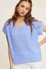 Load image into Gallery viewer, The Soft Lightweight V-Neck Short Sleeve Sweater Top.