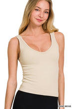 Load image into Gallery viewer, Ribbed Bra Padded V-Neck Tank Top