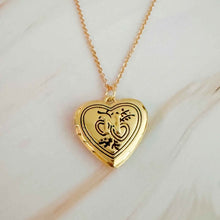 Load image into Gallery viewer, Nostalgic Heart Initial Open Locket Necklace