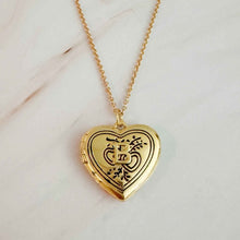 Load image into Gallery viewer, Nostalgic Heart Initial Open Locket Necklace