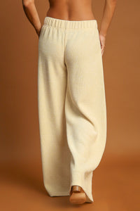 Umgee Elastic Waist Wide Leg Pants