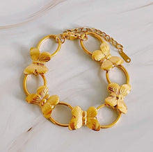 Load image into Gallery viewer, Vintage Butterfly Linked Bracelet