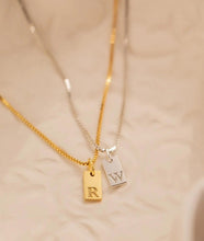 Load image into Gallery viewer, Stamped Initial Personalized Necklace