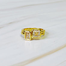 Load image into Gallery viewer, Asscher Cut Duo Ring Set Of 2