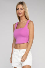 Load image into Gallery viewer, Cotton Square Neck Cropped Cami Top