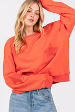 Load image into Gallery viewer, SAGE + FIG Star Patch Long Sleeve Sweatshirt