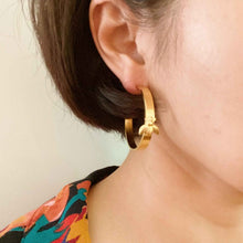 Load image into Gallery viewer, Bee Lovely Hoop Earrings