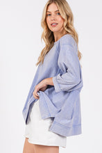 Load image into Gallery viewer, SAGE + FIG Mineral Washed Side Slit Round Neck Sweatshirt