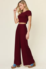 Load image into Gallery viewer, Double Take Full Size Round Neck Top and Pants Set