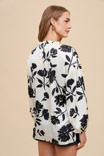 Load image into Gallery viewer, Annie Wear Frill Printed Balloon Sleeve Blouse