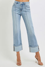 Load image into Gallery viewer, RISEN Plus Size Ankle Straight Leg Cuffed Jeans