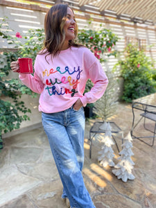 PREORDER: Merry Everything Tinsel Sweatshirt in Two Colors