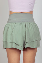 Load image into Gallery viewer, VERY J V-Shaped High Waist Layered Active Shorts