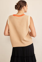 Load image into Gallery viewer, In February Contrast Round Neck Sweater Vest