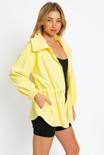 Load image into Gallery viewer, Tasha Apparel Zip Up Waist Drawstring Soft Fleece Jacket