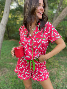 PREORDER: Christmas Candy Pajama Set in Three Colors also in Plus