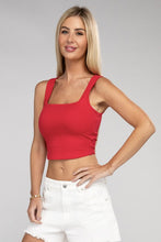 Load image into Gallery viewer, Cotton Square Neck Cropped Cami Top