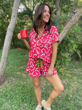 Load image into Gallery viewer, PREORDER: Christmas Candy Pajama Set in Three Colors also in Plus