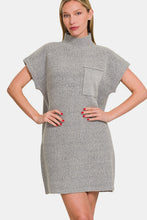 Load image into Gallery viewer, Zenana Short Sleeve Sweater Mini Dress