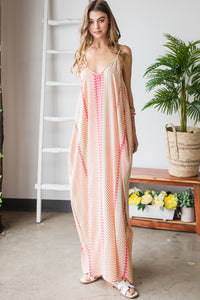 Heimish Printed Maxi Cami Dress with Pockets