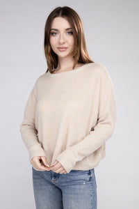 Ribbed Dolman Long Sleeve Sweater