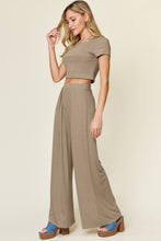 Load image into Gallery viewer, Double Take Full Size Round Neck Top and Pants Set