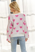 Load image into Gallery viewer, ADORA Heart Round Neck Drop Shoulder Sweater