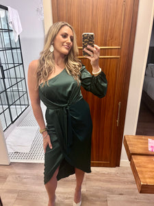 Satin Emerald Dress