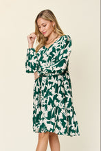 Load image into Gallery viewer, Double Take Full Size Printed Ruffle Hem Long Sleeve Dress