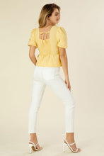 Load image into Gallery viewer, Bubbles sleeved blouse with peplum