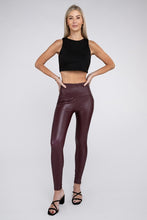 Load image into Gallery viewer, High Rise Faux Leather Leggings