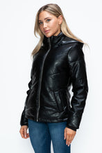 Load image into Gallery viewer, How Dare U Pocketed Zip Up Puffer Jacket with Removable Hood