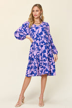 Load image into Gallery viewer, Double Take Full Size Printed Ruffle Hem Long Sleeve Dress