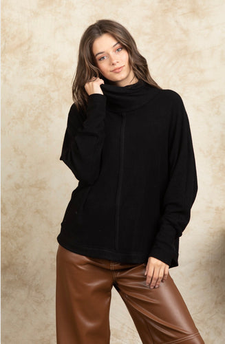 Black Turtleneck Top