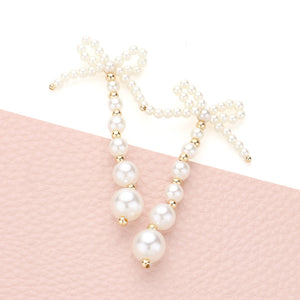 Pearl Bow Dangles