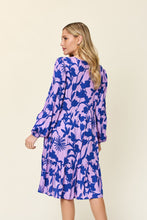 Load image into Gallery viewer, Double Take Full Size Printed Ruffle Hem Long Sleeve Dress