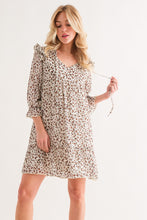 Load image into Gallery viewer, And The Why Leopard Ruffle Hem Woven Mini Dress