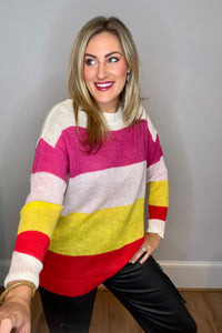Multi Stripe Knit Sweater