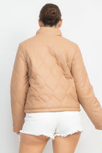 Load image into Gallery viewer, Mock Neck Quilted Jacket