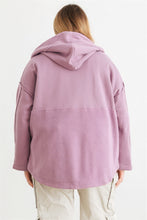 Load image into Gallery viewer, Plus Two Pocket Open Front Soft To Touch Hooded Cardigan Jacket