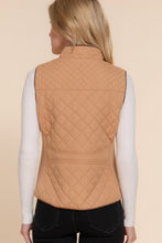 Load image into Gallery viewer, Suede Piping Quilted Padding Vest