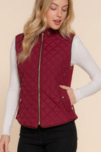 Load image into Gallery viewer, Suede Piping Quilted Padding Vest