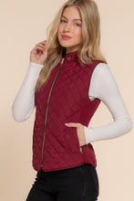 Load image into Gallery viewer, Suede Piping Quilted Padding Vest