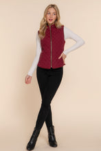 Load image into Gallery viewer, Suede Piping Quilted Padding Vest