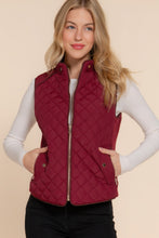 Load image into Gallery viewer, Suede Piping Quilted Padding Vest